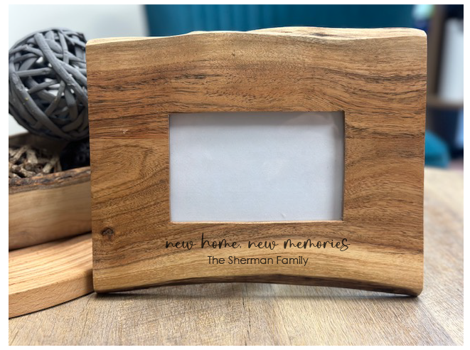 Acacia Live Edge Picture Frame Closing Gift
