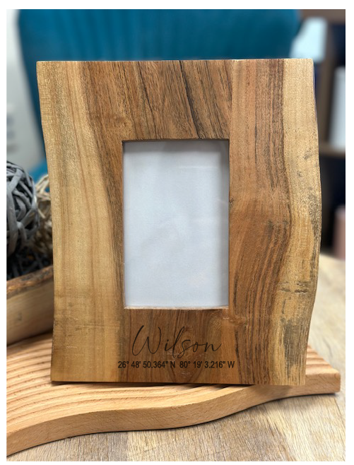 Acacia Live Edge Picture Frame Closing Gift