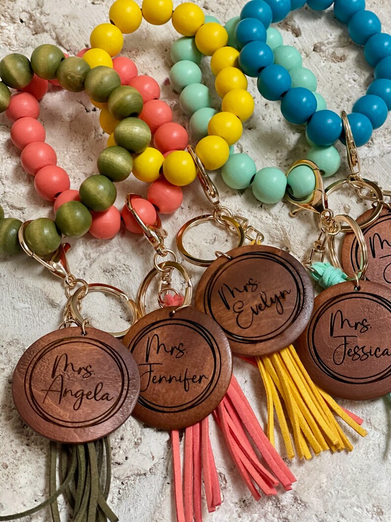 Wood Bead Wristlet