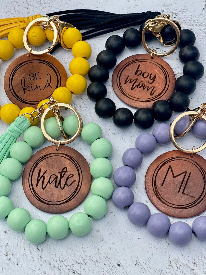 Wood Bead Wristlet