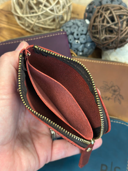 Genuine Leather Zip Wallet