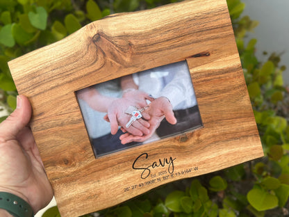 Acacia Live Edge Picture Frame Closing Gift