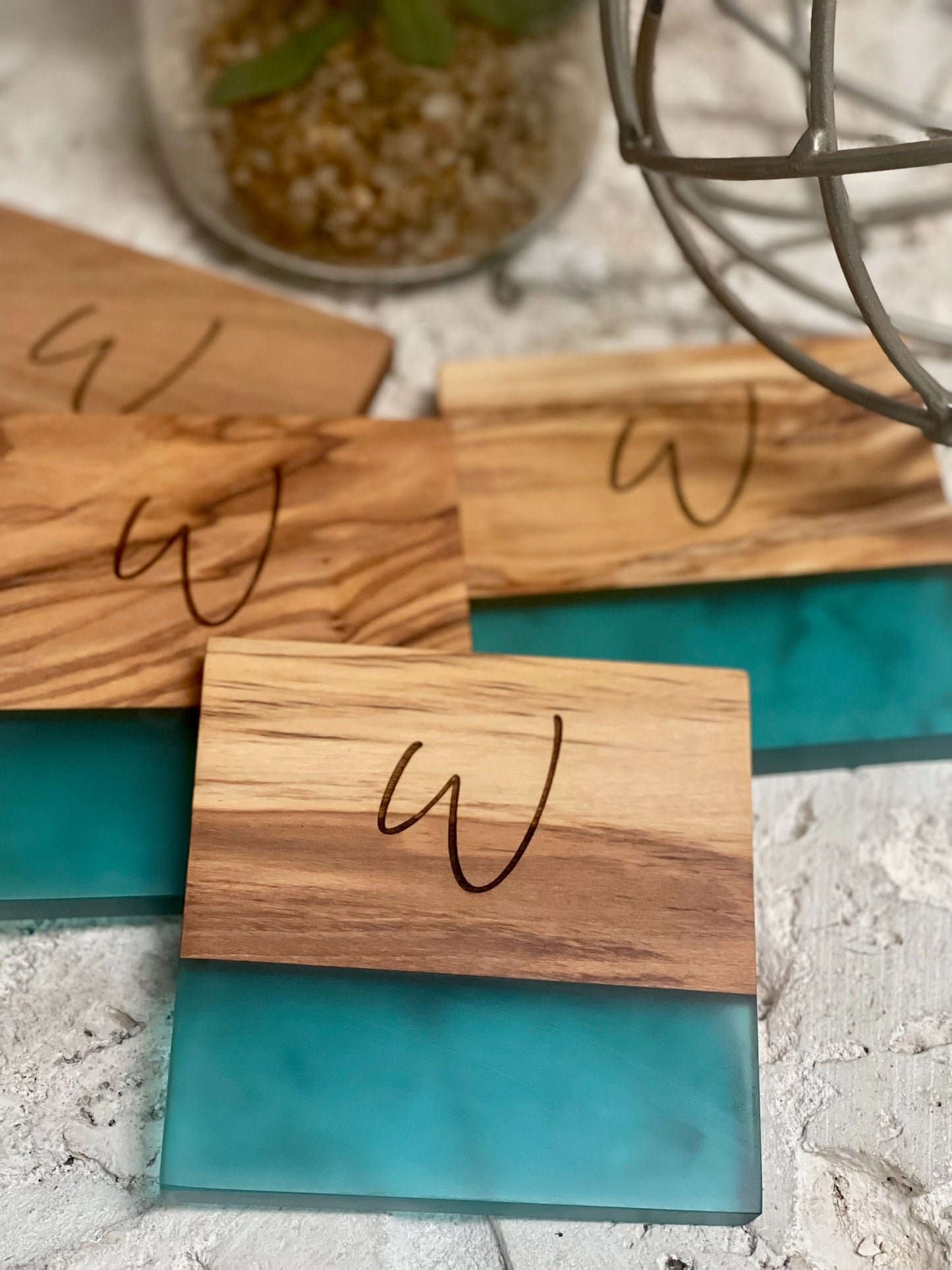 Olivewood + Resin Coasters