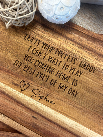 Acacia Wood Catch All Trinket Tray