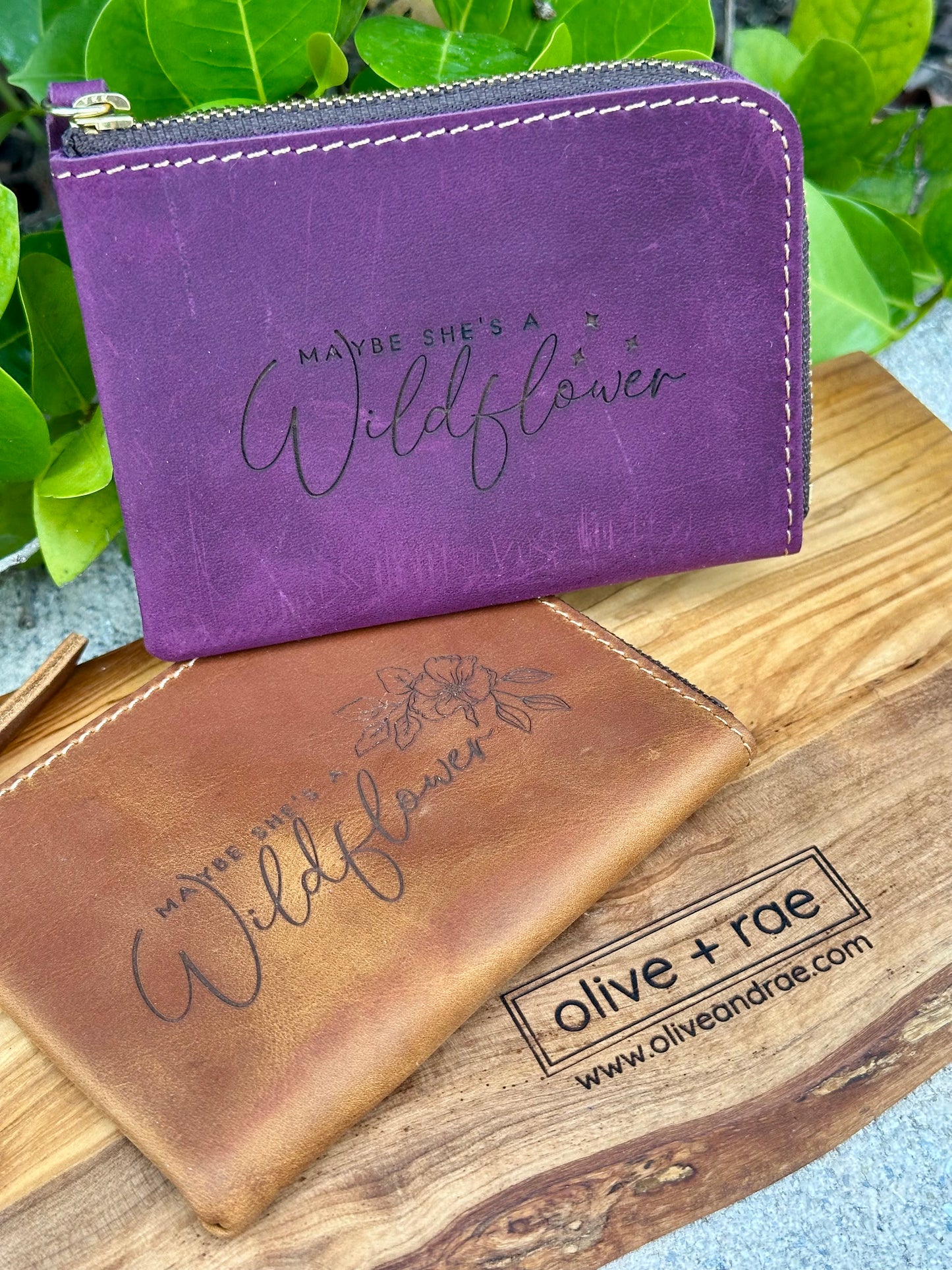 Genuine Leather Zip Wallet