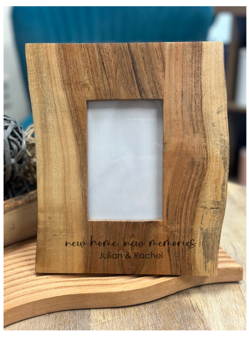 Acacia Live Edge Picture Frame Closing Gift