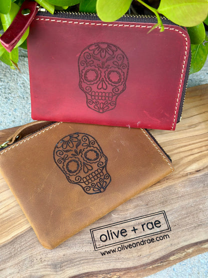 Genuine Leather Zip Wallet