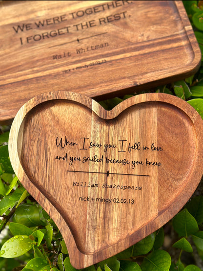 Acacia Wood Catch All Trinket Tray