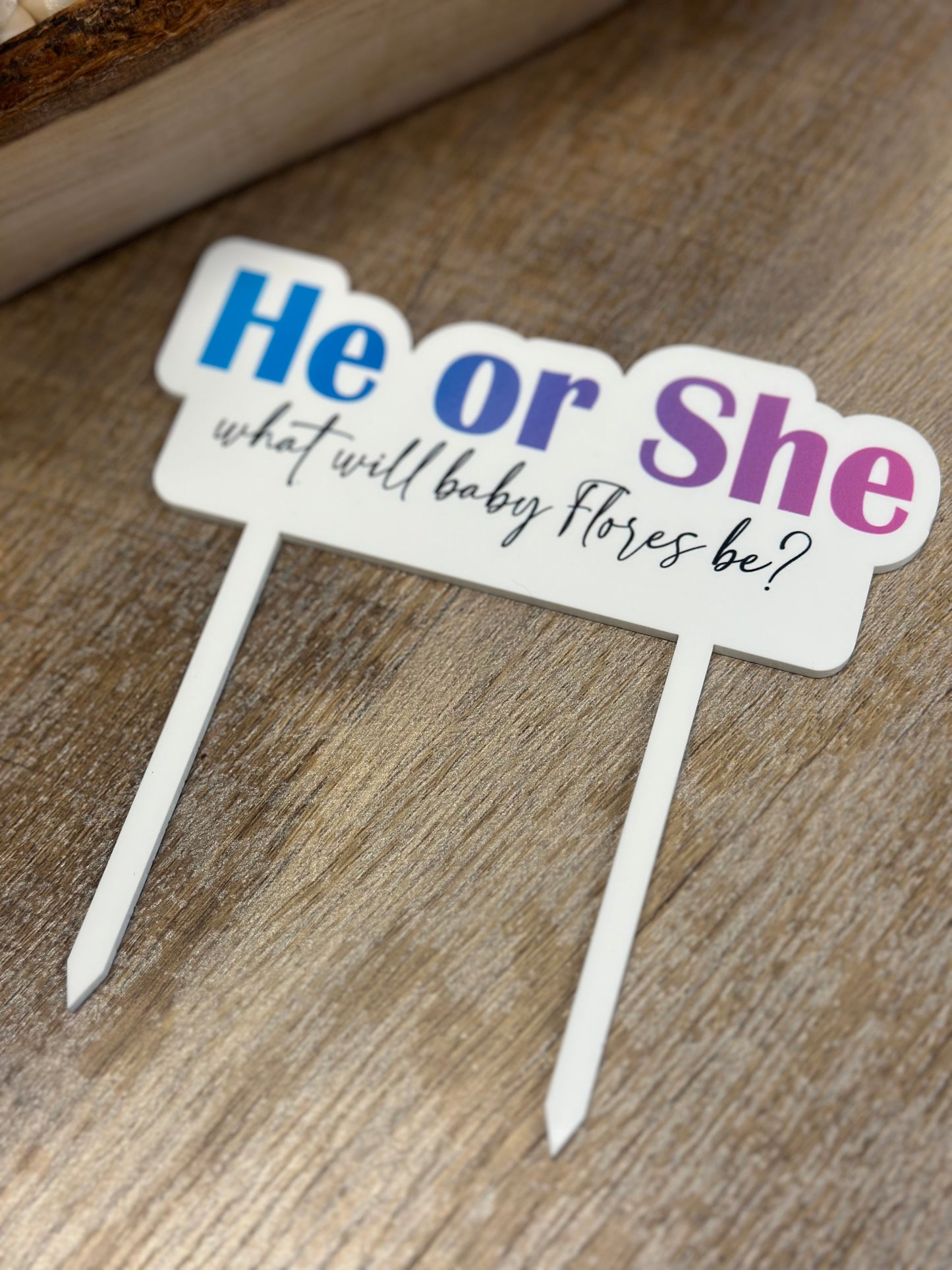 Gender Reveal Cake Topper