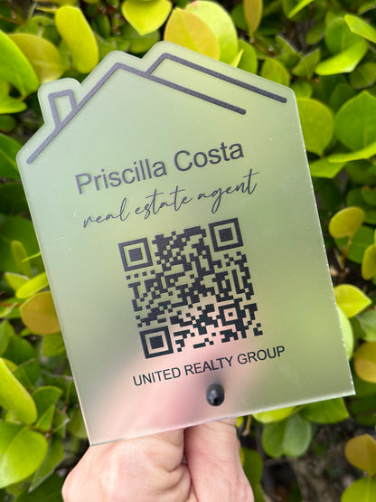 Real Estate Agent QR Code Sign