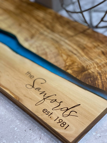 Olivewood + Resin Board