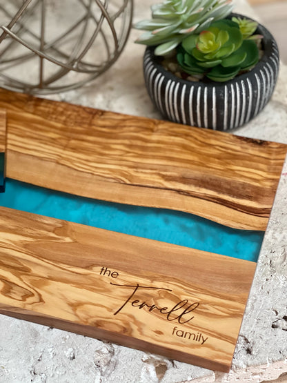 Olivewood + Resin Board