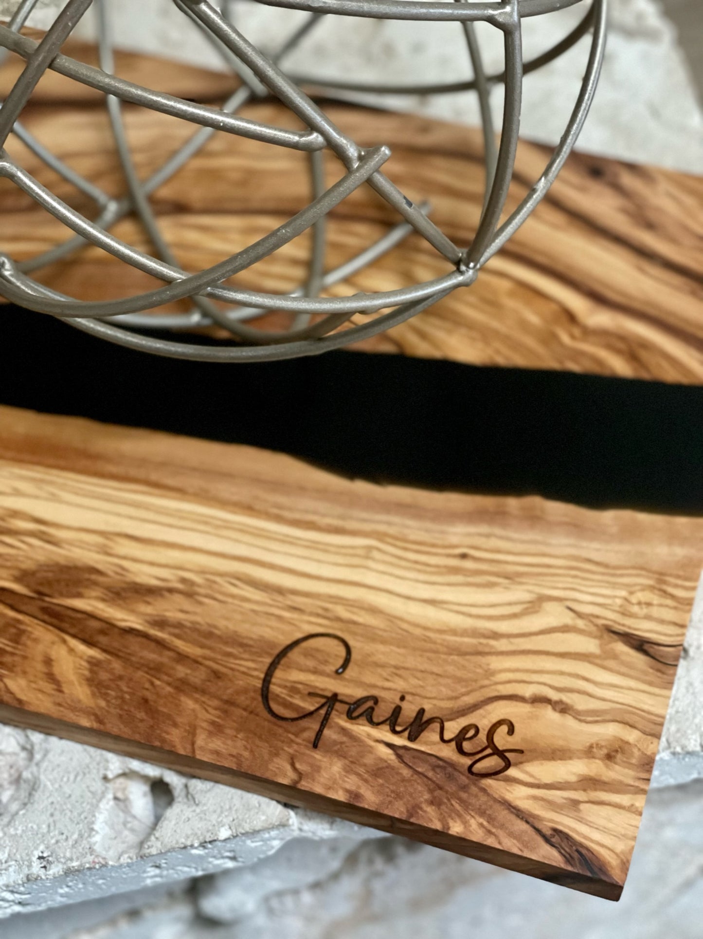 Olivewood + Resin Board and Coasters