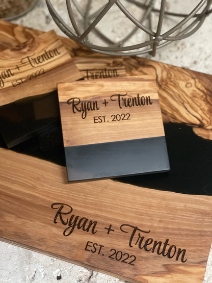 Olivewood + Resin Board