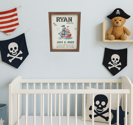 Personalized Framed Baby Nursery Sign – Custom Birth Announcement Wall Art | Olive + Rae