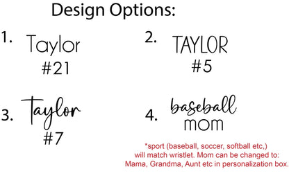 Sports Wood Bead Wristlet