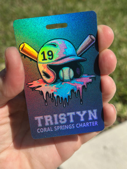 Baseball/Softball Personalized Drip Bag Tag