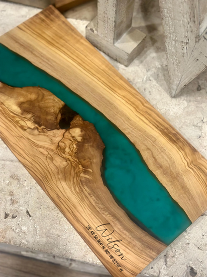 Olivewood + Resin Board