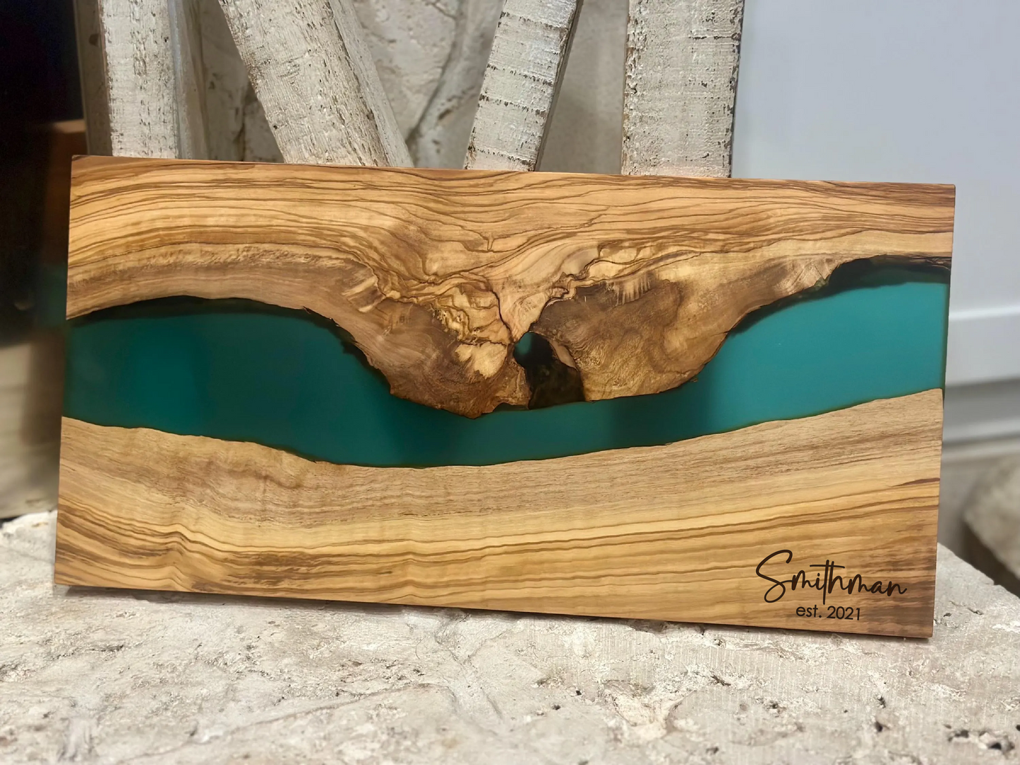 Olivewood + Resin Board