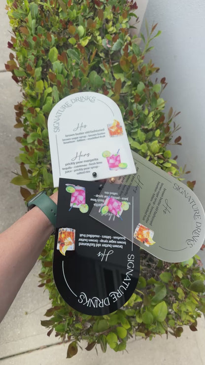 Signature Drinks-Acrylic Bar Sign